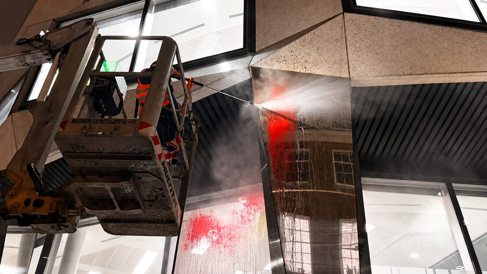 Graffiti removal by Deep Blue Restorations